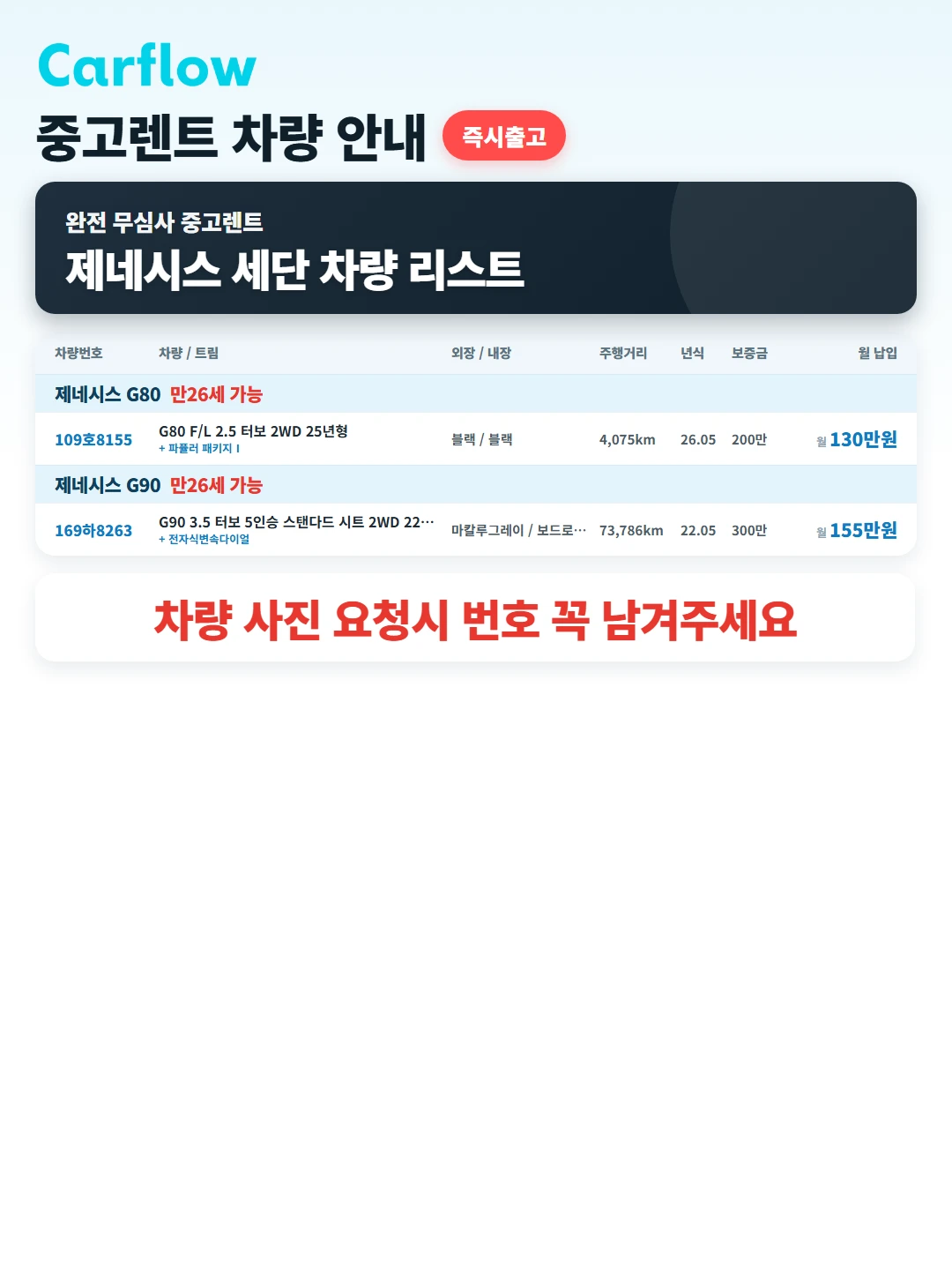 G80 , G90 완전무심사